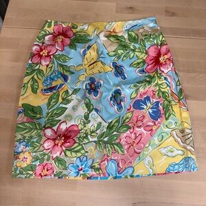 Vintage Talbots Colorful‎ Floral Pencil Skirt